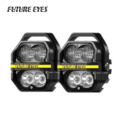 Moto Vanguard Future Eyes Z4 120W LED Auxiliary Lights with Flood Spot Beam and High Beam Sync