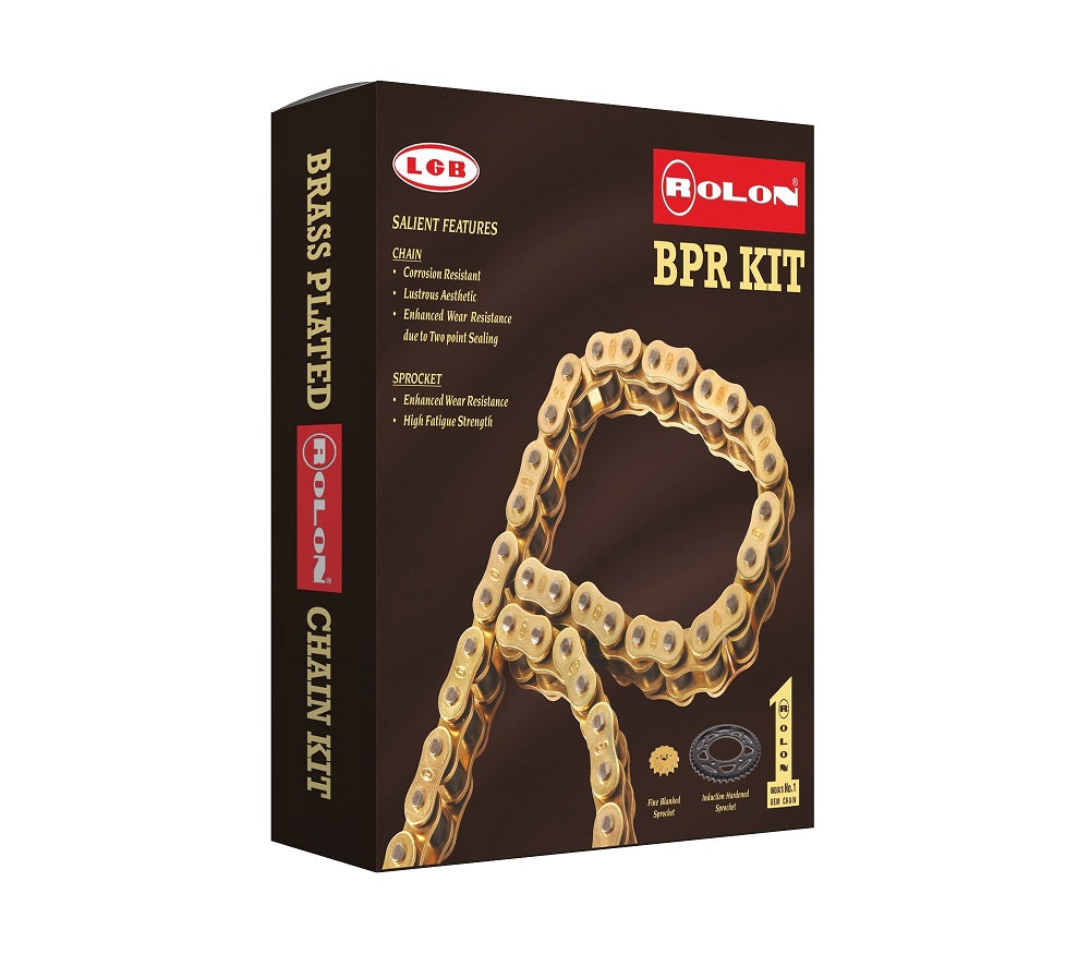 Brass Chain and Sprocket Kit 14T 46T 120 Links for Bajaj Dominar 250 HPORC 391