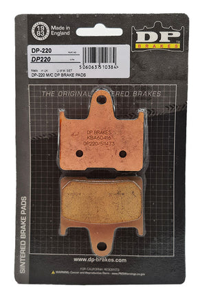 DP Standard DP-220 Rear Brake Pads for Kawasaki ZX-6R and ZX-14R 2021 Onwards