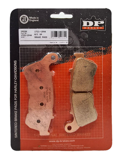 DP Standard Brake Pads for Harley-Davidson Iron 883 2014 Onwards Front DP-536 Rear DP-537