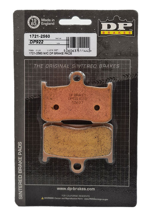 DP Standard Front DP-922 & Rear DP-513 Brake Pads for Kawasaki Z900 2022 Onwards