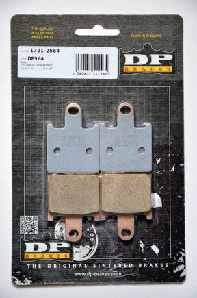 DP Standard DP-964 Front and DP-220 Rear Brake Pads for Kawasaki ZX-6R and ZX-14R 2006–2017 Nissin