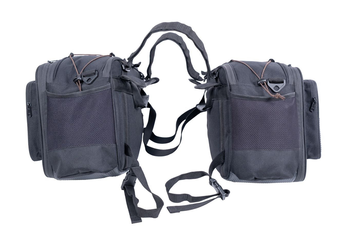 Guardian Gears Stallion Sports 45L–60L motorcycle saddlebags upswept exhaust