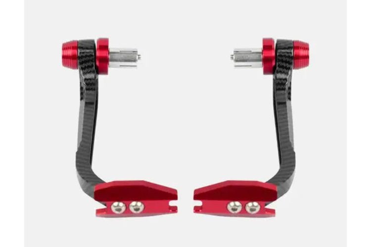 Dual tone carbon motorcycle lever guard for brake and clutch lever protection