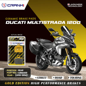 CRANK1 ceramic rear brake pads for Ducati Multistrada 1200 2010-2014