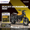 CRANK1 CRM0709 Ceramic Front Brake Pads for Ducati Scrambler 1100 2018-2025 HH Rated Motorcycle Brake Pads
