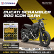 CRANK1 Ceramic Front Brake Pads CRM0709 for Ducati Scrambler Icon Dark 800 (2019-Onwards) HH Rated Motorcycle Disc Brake Pads 2 Sets