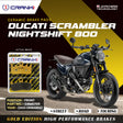 CRANK1 Ceramic Front Brake Pads CRM0709 for Ducati Scrambler Nightshift 800 (2023-Onwards) HH Rated Motorcycle Disc Brake Pads 2 Sets