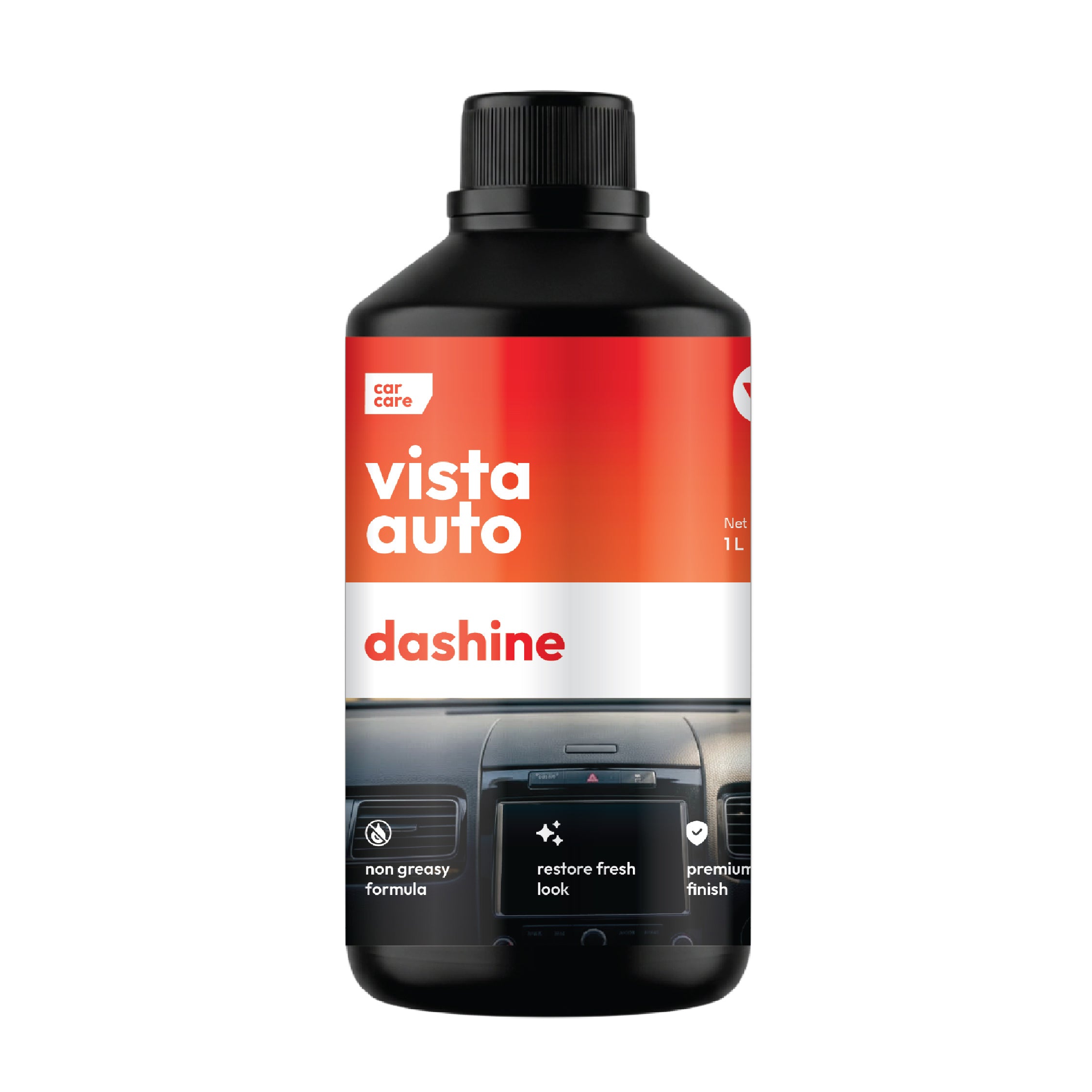 Vista Auto Care Dashine 1L non-greasy car dashboard polish

