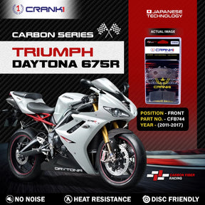 CRANK1 CFB744 carbon front brake pads for Triumph Daytona 675R