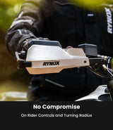 Rynox Defender Pro Handguards White universal motorcycle aluminium spine 22mm 28mm compatible