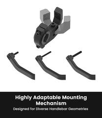 Rynox Defender Pro Handguards Black aluminium universal motorcycle hand guards for 22mm to 28mm handlebars