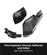 Rynox Defender Pro Handguards Black aluminium universal motorcycle hand guards for 22mm to 28mm handlebars