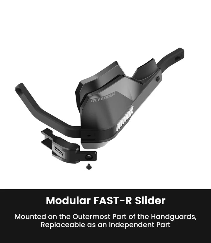 Rynox Defender Pro Handguards Black aluminium universal motorcycle hand guards for 22mm to 28mm handlebars