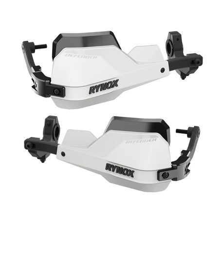 Rynox Defender Pro Handguards White universal motorcycle aluminium spine 22mm 28mm compatible
