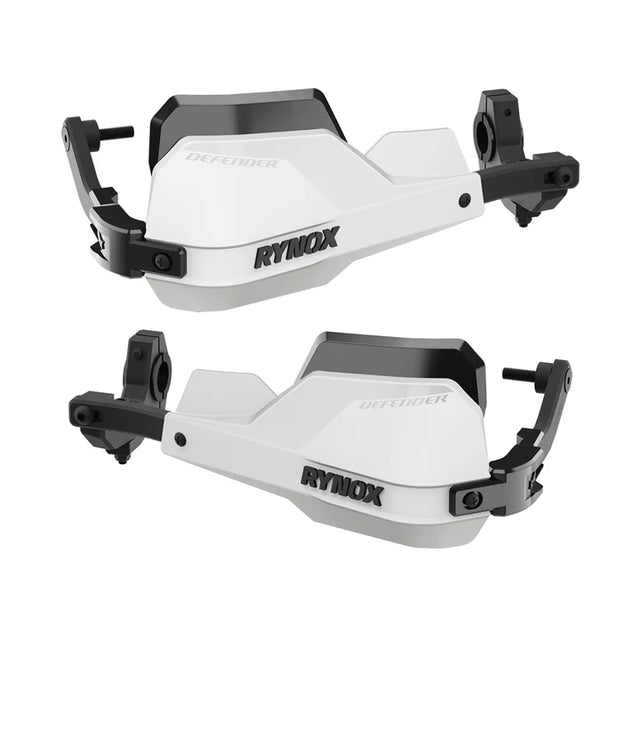 Rynox Defender Pro Handguards White universal motorcycle aluminium spine 22mm 28mm compatible
