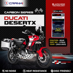 CRANK1 CFB181 rear carbon brake pads for Ducati DesertX 2022-2023