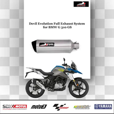 BMW G 310 GS Devil Evolution full exhaust system installed