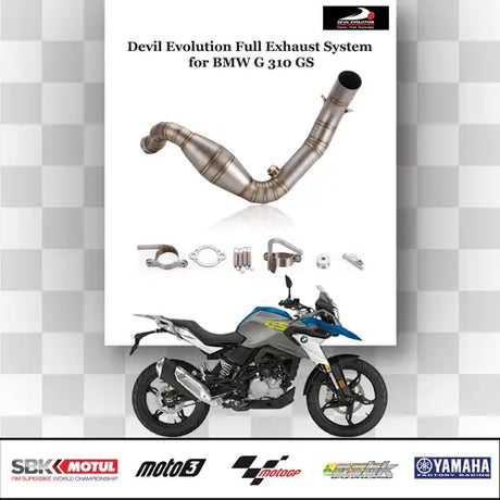 BMW G 310 GS Devil Evolution full exhaust system installed