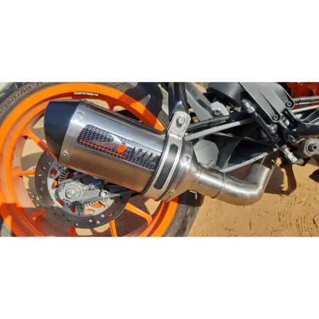 KTM Duke 200 Devil Evolution exhaust system installed