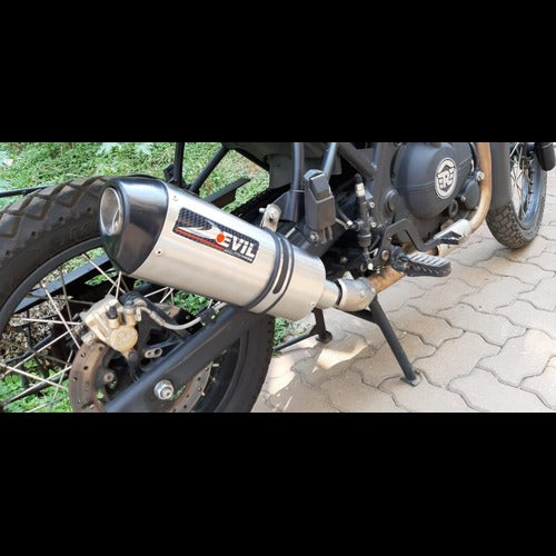 Devil Evolution Slip-on Exhaust w/Link Pipe for ROYAL ENFIELD HIMALAYAN (Part no. D2.1 - 420 mm)