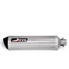 Devil Evolution Slip-on Exhaust w/Link Pipe for ROYAL ENFIELD HIMALAYAN (Part no. D2.1L - 520 mm Extended Body)