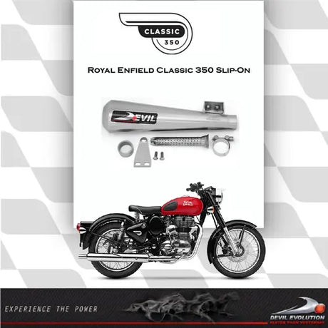 Royal Enfield Classic 350 Devil Evolution exhaust installed