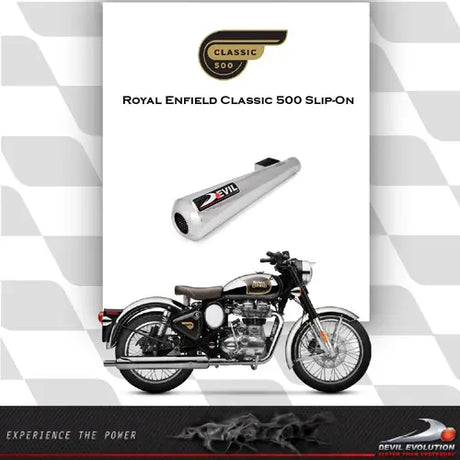 Royal Enfield Classic 500 Devil Evolution exhaust installed
