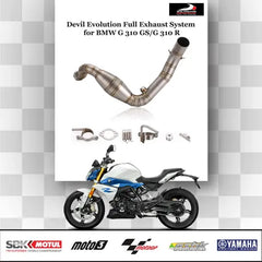 Devil Evolution Full Sports Exhaust System for BMW G 310 R / BMW G 310 RR / TVS APACHE RR 310