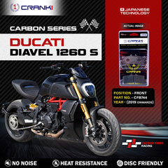 CRANK1 CFB744 carbon front brake pads for Ducati Diavel 1260 S 2019+