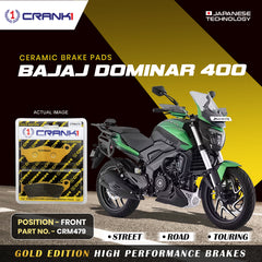 CRANK1 CRM479 ceramic brake pads for Bajaj Dominar 400 front disc brake