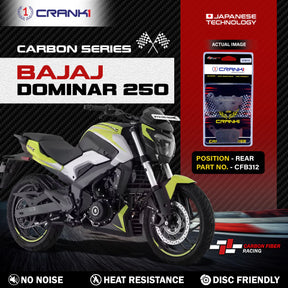 CRANK1 Carbon Rear Brake Pads CFB312 for Bajaj Dominar 250