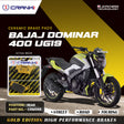 CRANK1 Ceramic Rear Brake Pads CRM359 for Bajaj Dominar 400 UG19 HH Rated Disc Brake Pads