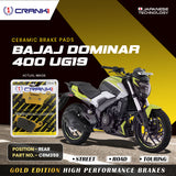 CRANK1 Ceramic Rear Brake Pads CRM359 for Bajaj Dominar 400 UG19 HH Rated Disc Brake Pads