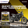 CRANK1 Ceramic Rear Brake Pads CRM359 for Ducati Scrambler Full Throttle 800 (2023-Onwards) HH Rated Motorcycle Disc Brake Pads 1 Set
