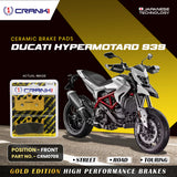 CRANK1 CRM0709 Ceramic Front Brake Pads for Ducati Hypermotard 939 Motorcycle Brake Pads HH Rated OEM Replacement