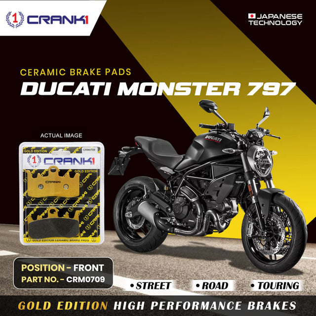CRANK1 Ceramic Front Brake Pads CRM0709 for Ducati Monster 797
