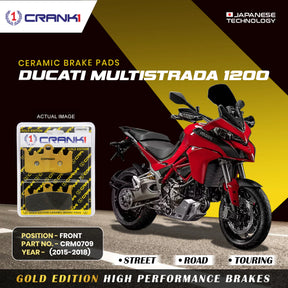 CRANK1 Ceramic Front Brake Pads CRM0709 for Ducati Multistrada 1200 2015-2018