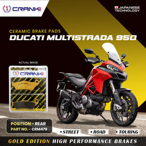 CRANK1 CRM479 ceramic rear brake pads for Ducati Multistrada 950 motorcycle