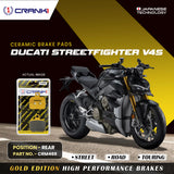 CRANK1 CRM469 ceramic rear brake pads for Ducati Streetfighter V4S