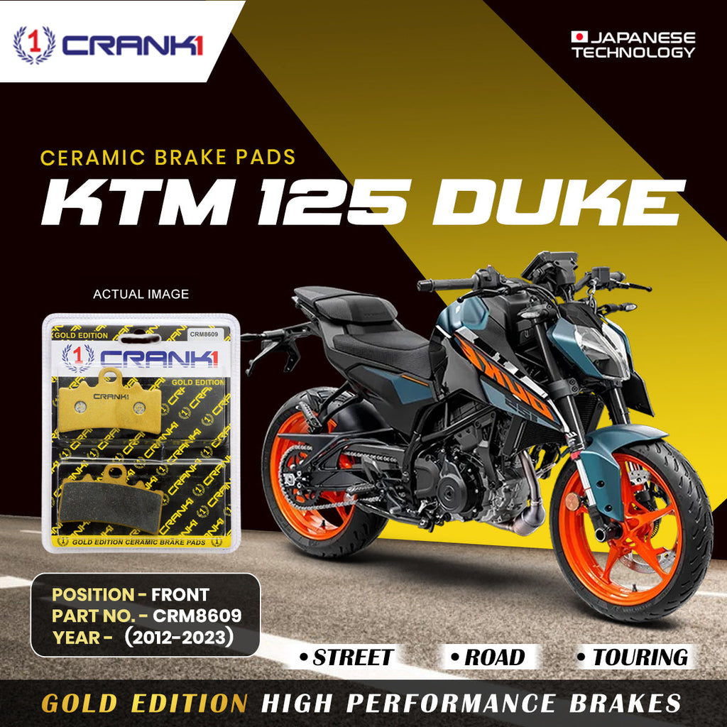 CRANK1 CRM8609 ceramic front brake pads for KTM 125 Duke 2012-2023