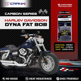 CRANK1 CFB754 carbon front brake pads for Harley-Davidson Dyna Fat Bob 2008-2017