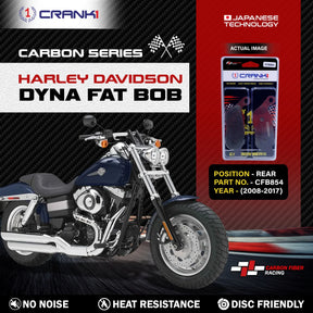 CRANK1 CFB854 carbon rear brake pads for Harley-Davidson Dyna Fat Bob 2008-2017