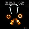 ZANA Fog Light DRL-R45 Silver Series Universal LED Fog Lights with OSRAM LEDs, Amber DRL Ring and Wired Multi-Function Controller | Legendary Custom