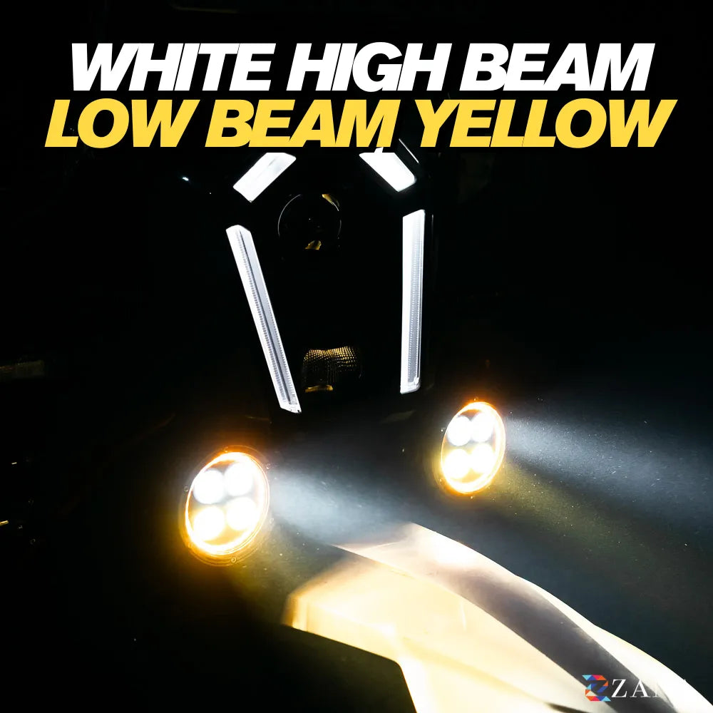 ZANA Fog Light DRL-R45 Silver Series Universal LED Fog Lights with OSRAM LEDs, Amber DRL Ring and Wired Multi-Function Controller | Legendary Custom