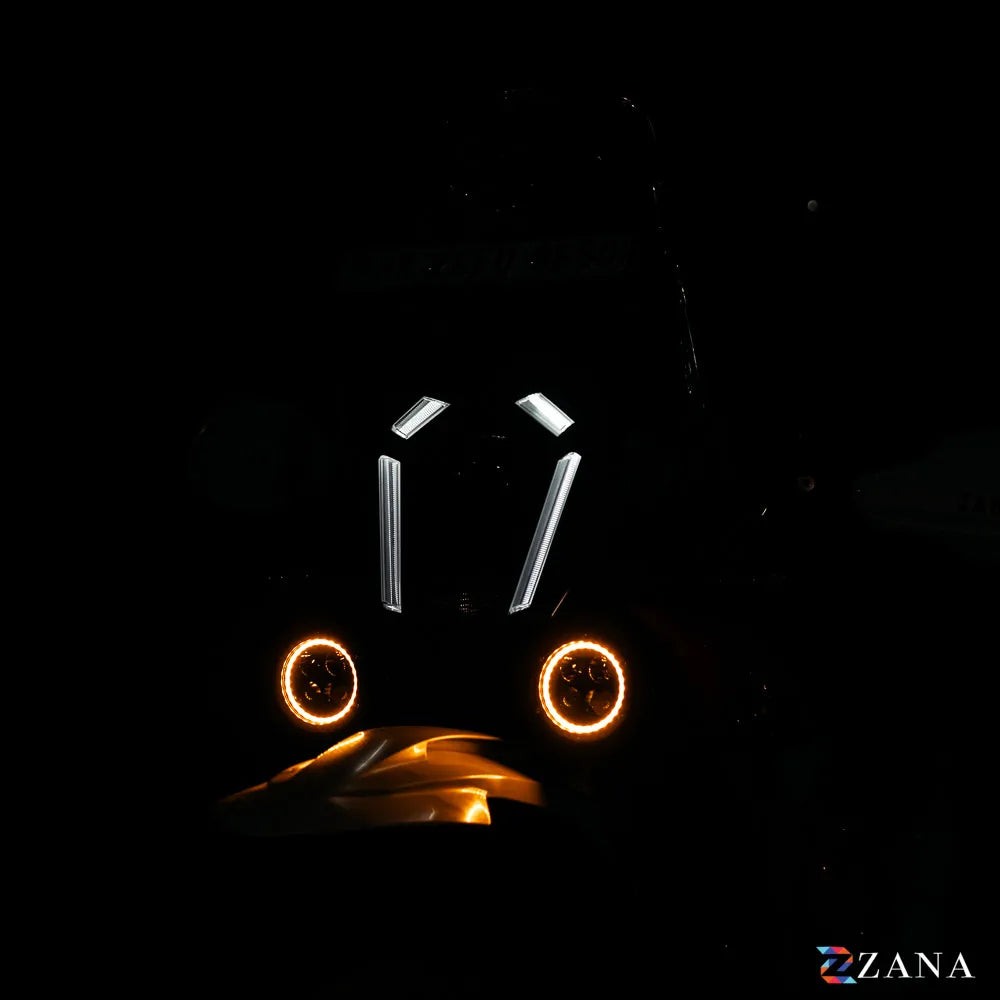 ZANA Fog Light DRL-R45 Silver Series Universal LED Fog Lights with OSRAM LEDs, Amber DRL Ring and Wired Multi-Function Controller | Legendary Custom