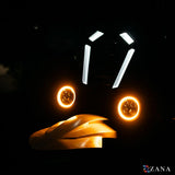 ZANA Fog Light DRL-R45 Silver Series Universal LED Fog Lights with OSRAM LEDs, Amber DRL Ring and Wired Multi-Function Controller | Legendary Custom