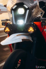 ZANA Fog Light DRL-R45 Silver Series Universal LED Fog Lights with OSRAM LEDs, Amber DRL Ring and Wired Multi-Function Controller | Legendary Custom