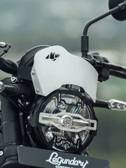LEGUNDARY Custom Zephyr metal visor for Royal Enfield Guerrilla 450 black and silver