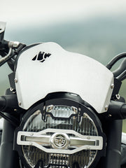 LEGUNDARY Custom Zephyr metal visor for Royal Enfield Guerrilla 450 black and silver